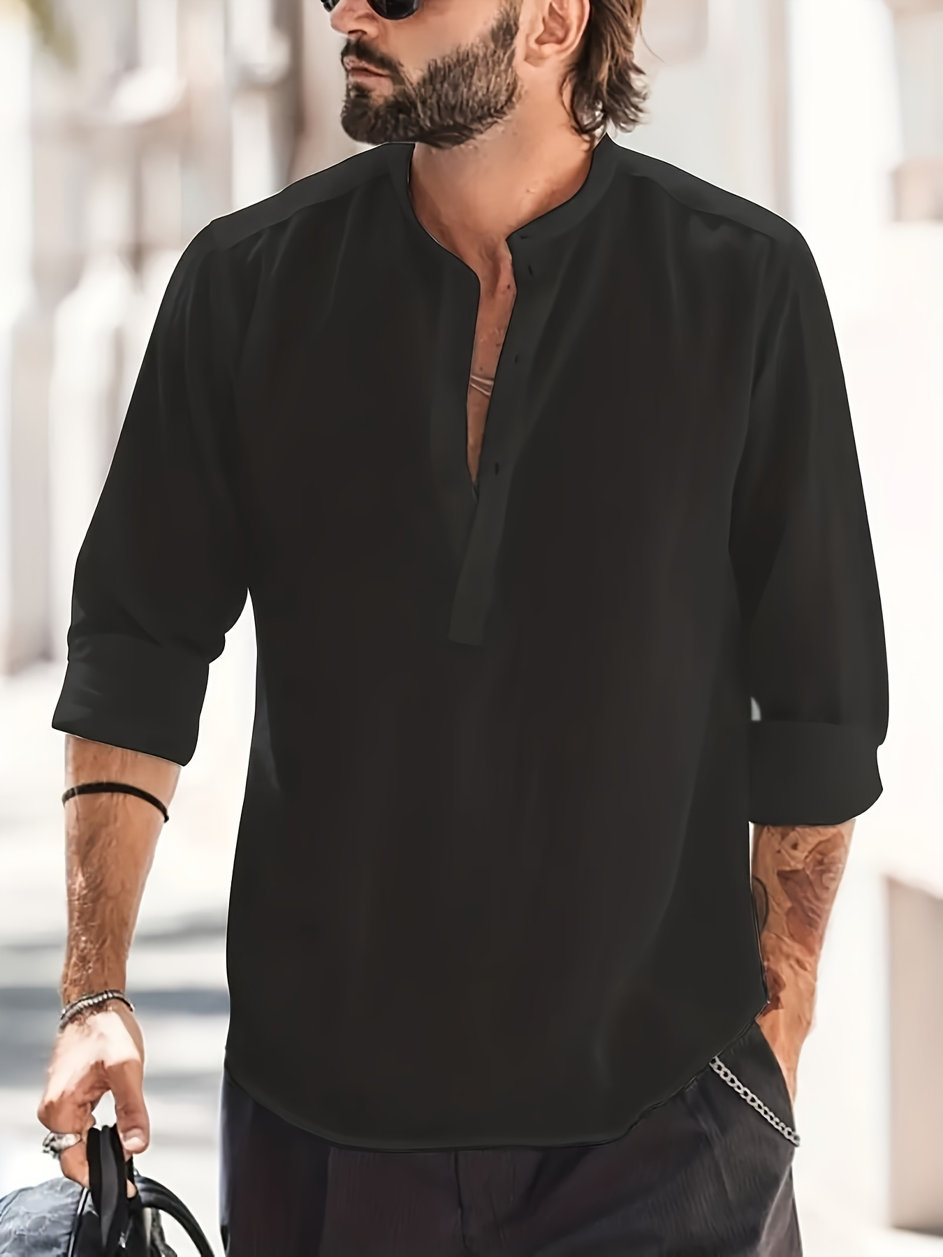 Chemise boutonnée respirante manches longues