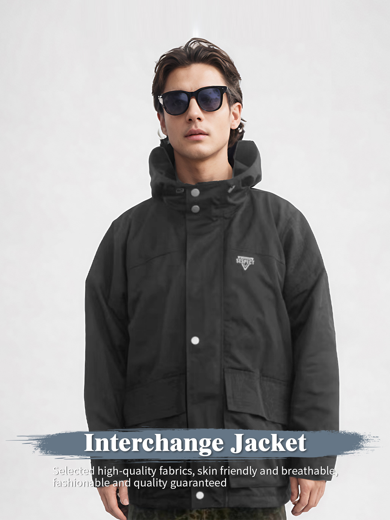 Ensemble assault imperméable coupe-vent homme extérieur