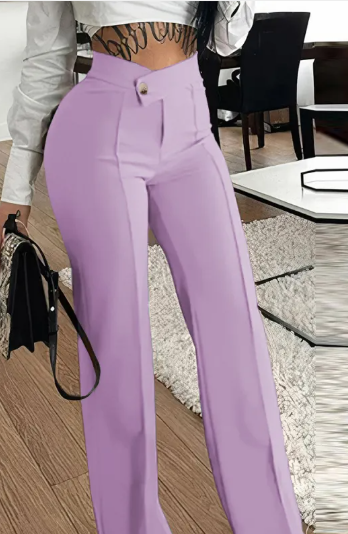 Pantalon évasé ajusté