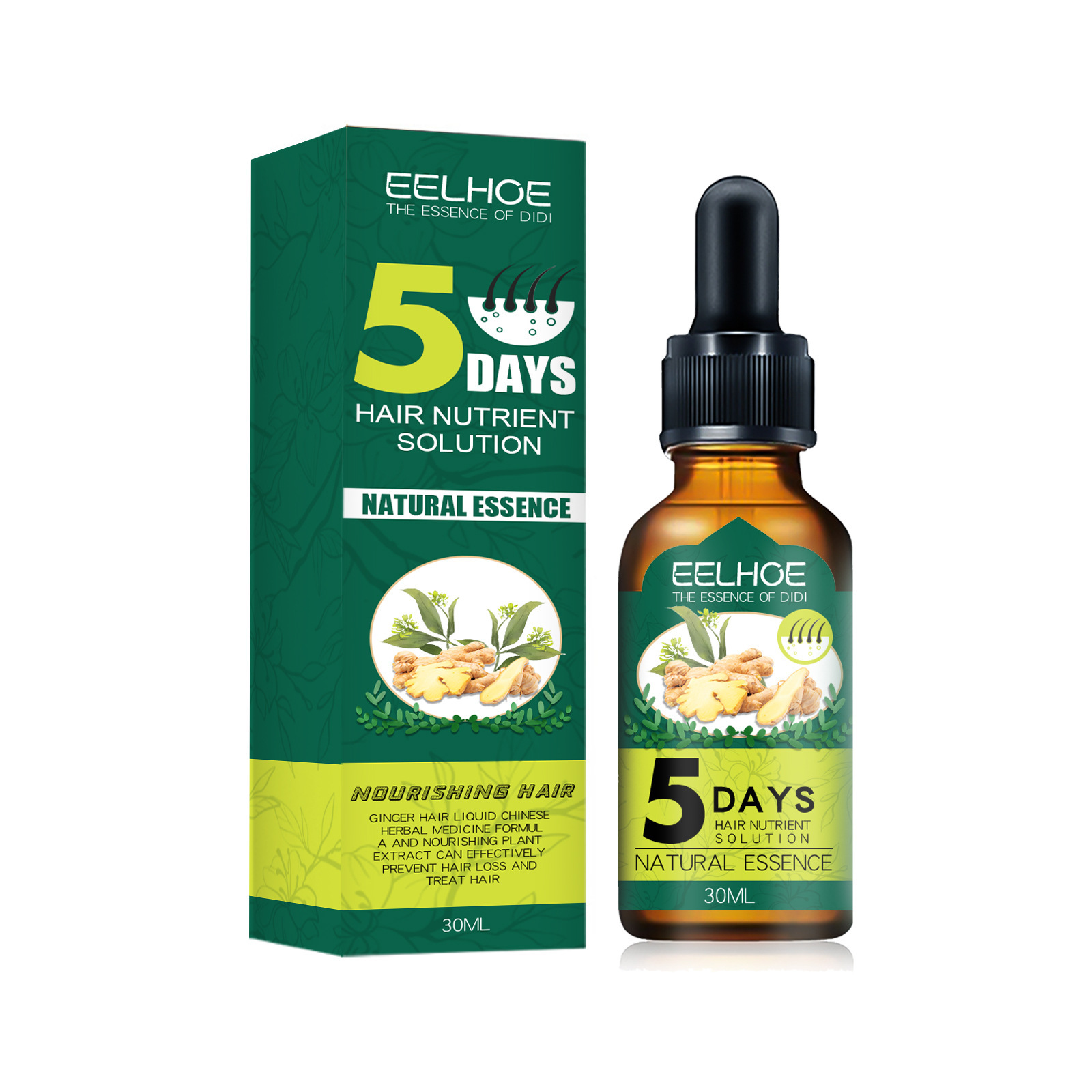 Eelhoe Huile Essentielle Gingembre Cheveux