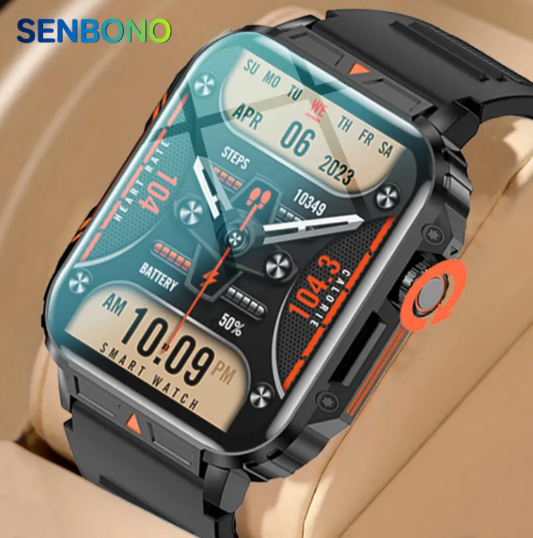 Montre connectée L81 sportive carrée fitness waterproof homme