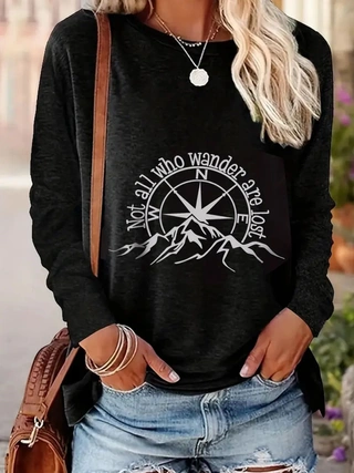 T-shirt printemps-automne femmes