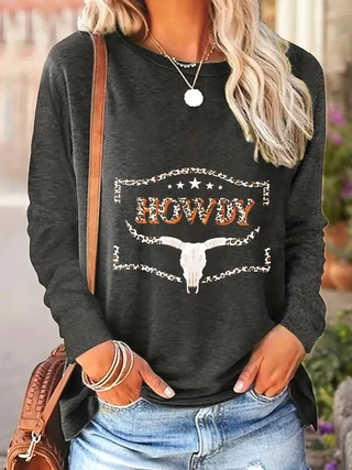 T-shirt printemps-automne femmes