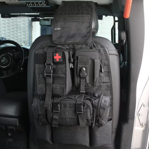 Organiseur siège arrière tactique 3 pochettes détachables