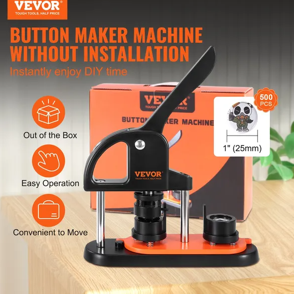 Machine boutons 25mm 500 pièces maker ergonomique DIY