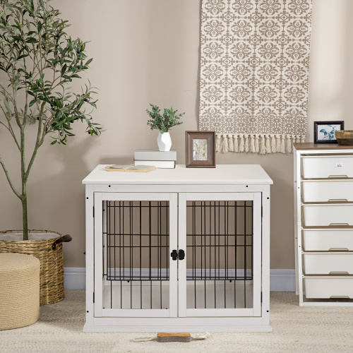 Petite niche table 2 côtés ouverts, porte verrouilable