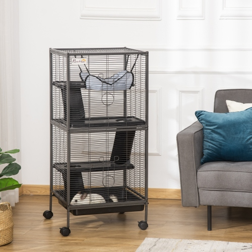 Cage rongeur métal roulante grand furet