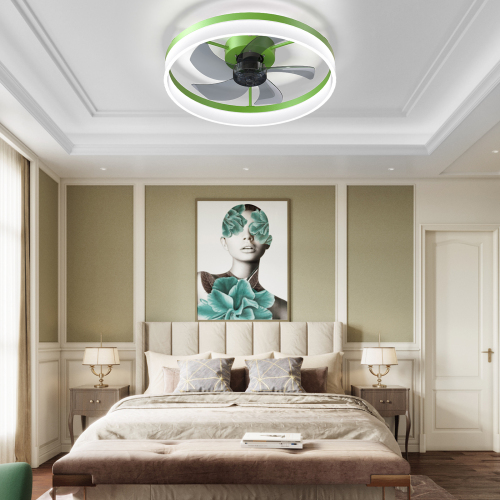 Ventilateur plafond LED gradateur encastré moderne mince