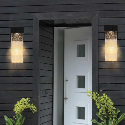Lumière murale LED cristal transparente extérieure 2 pcs
