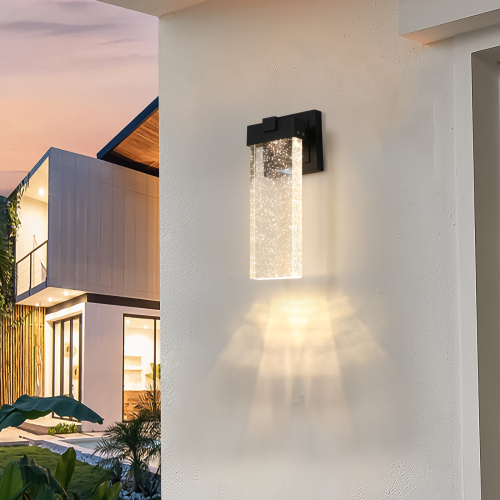 Applique murale LED cristal transparent 2 packs étanche