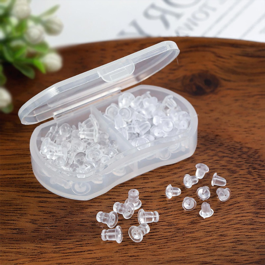 2 types bouchons silicone transparent DIY boucles