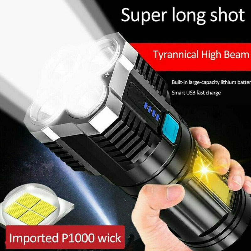 Lampe tactique LED rechargeable USB camping