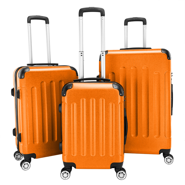 Valise trolley ABS 3 en 1 20-28 po orange