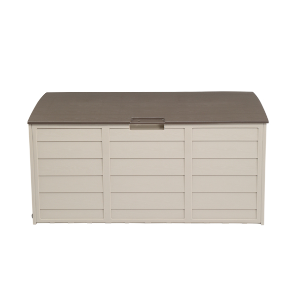 Coffre rangement patio 75gal 130lb plastique brun
