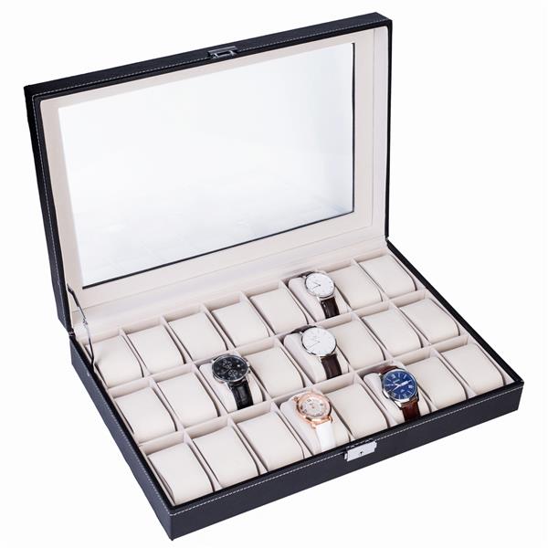 Boîte rangement montres 24 places haut de gamme