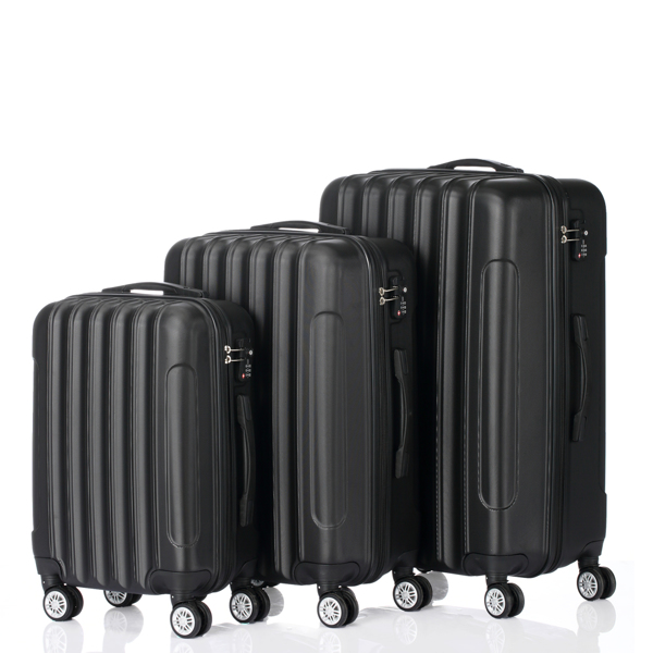 Ensemble Bagages 3 en 1 Noir