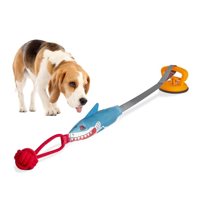 Jouet requin PROKEL - Ballon interactif ventouse chiens/chats
