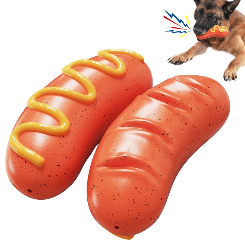 PPOKEl jouet chien agressif mâcheur, indestructible, caoutchouc, orange