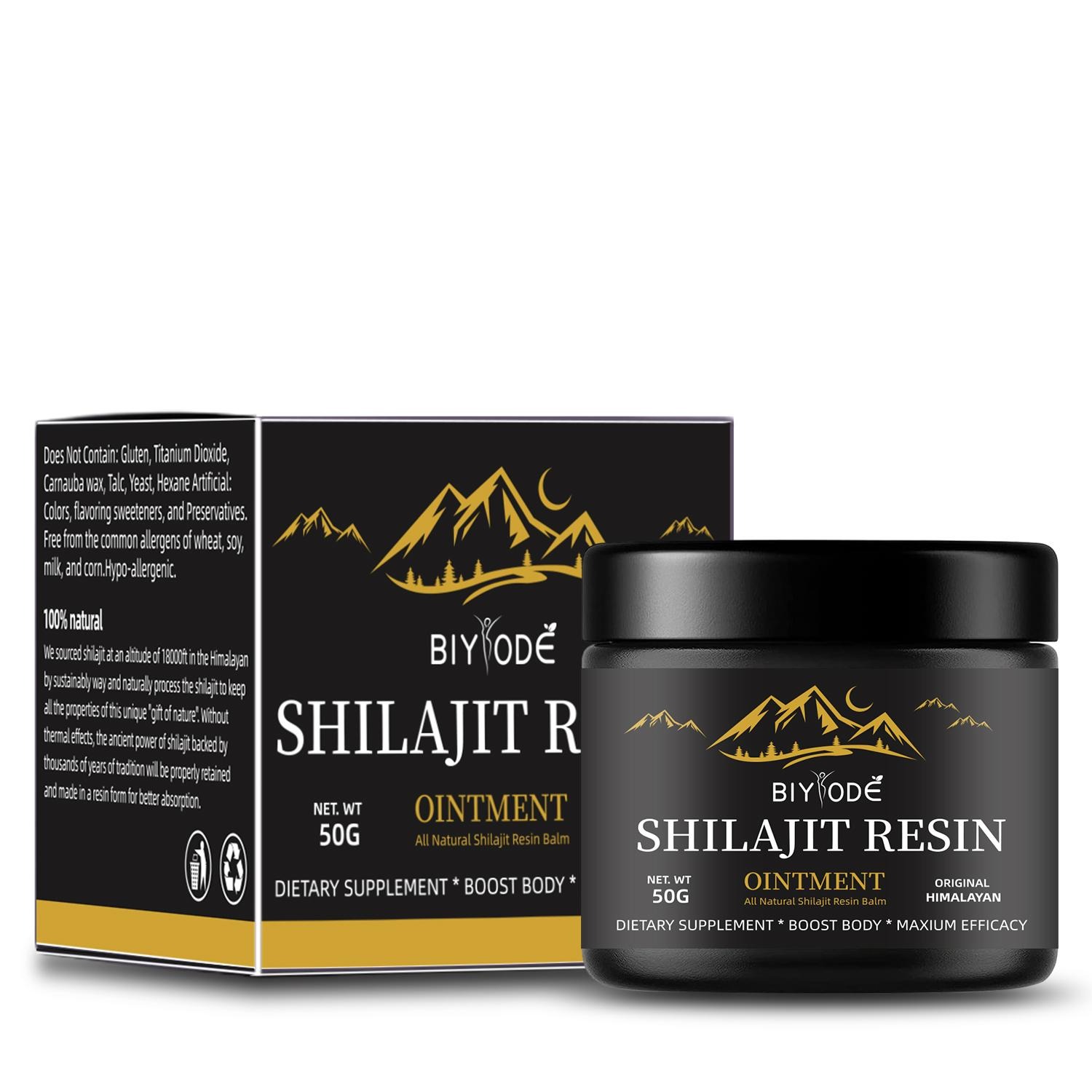 Gommes Shilajit Himalaya pur avec Ashwagandha, sans sucre, 60