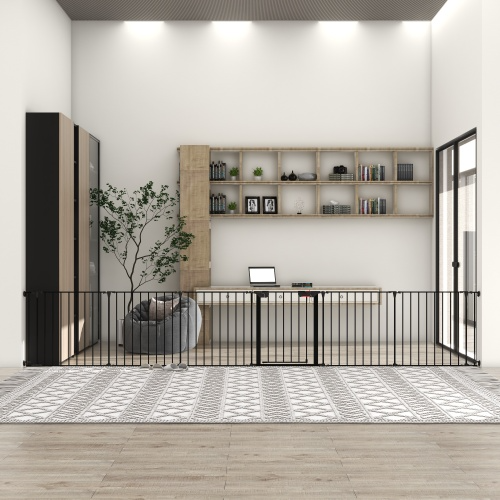 Barrière sécurité ajustable 150, 6 panneaux métal, clôture