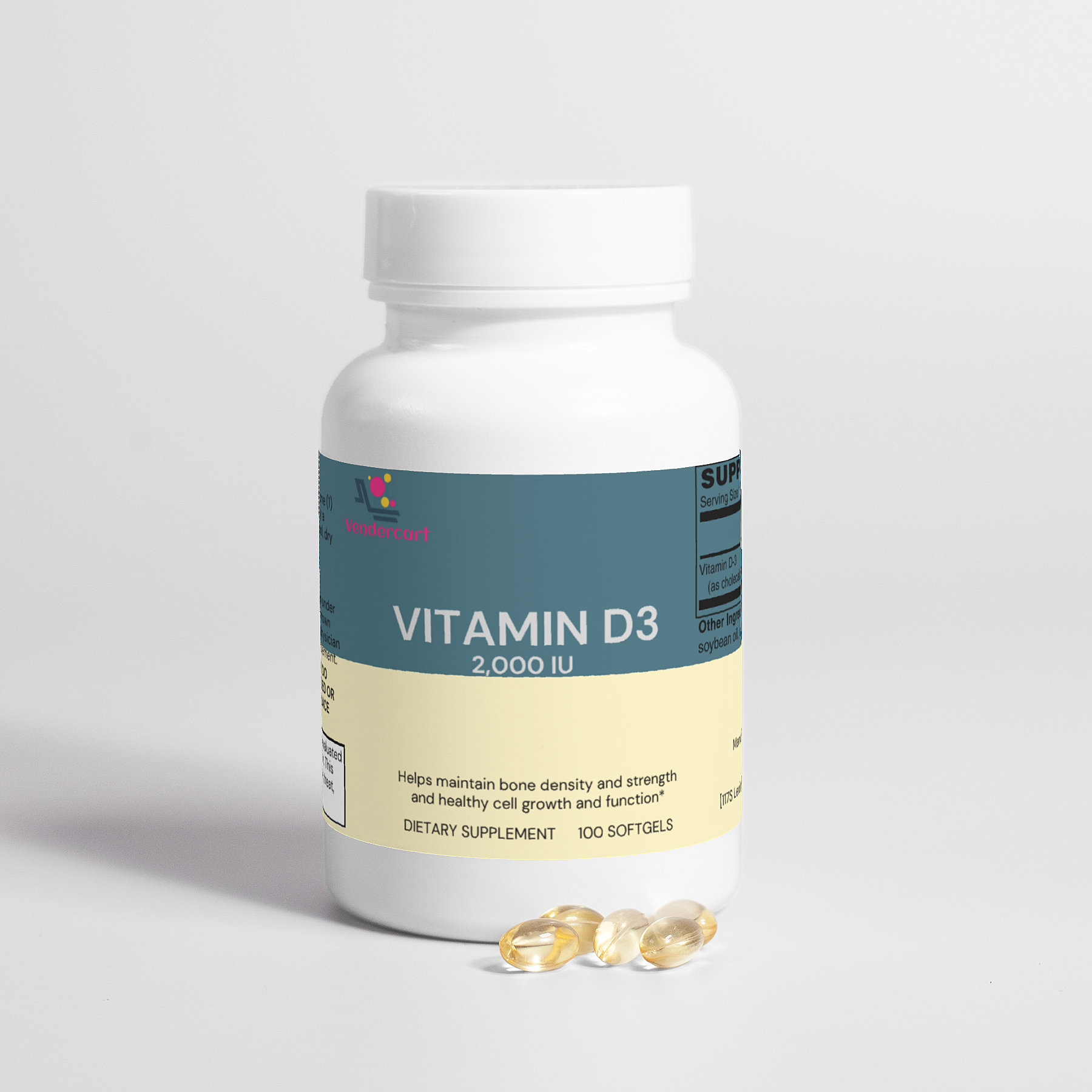 Vitamine D3 2000 UI femmes solidité osseuse