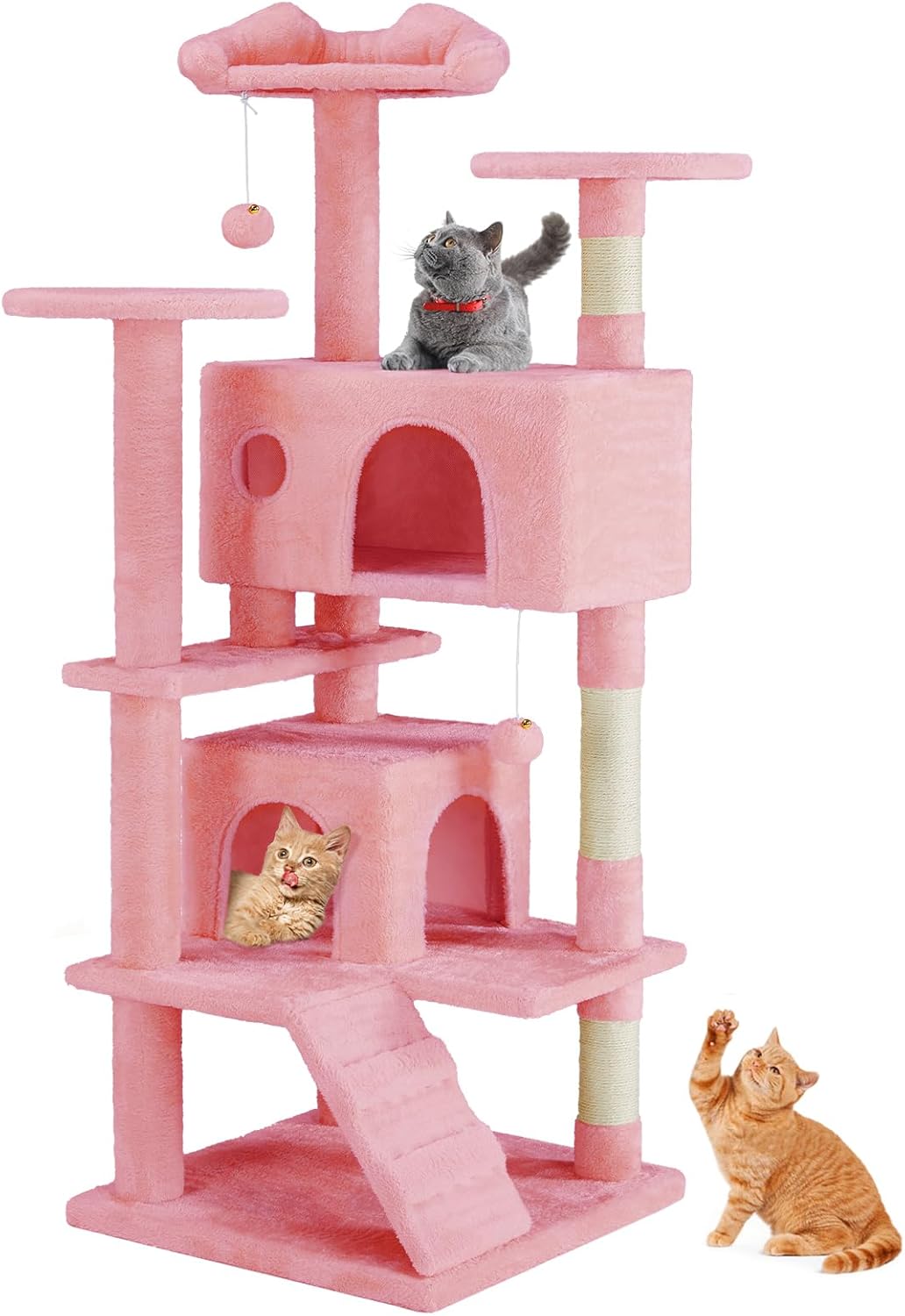 Arbre chat 54", multi-niveaux, sisal, intérieur appartement