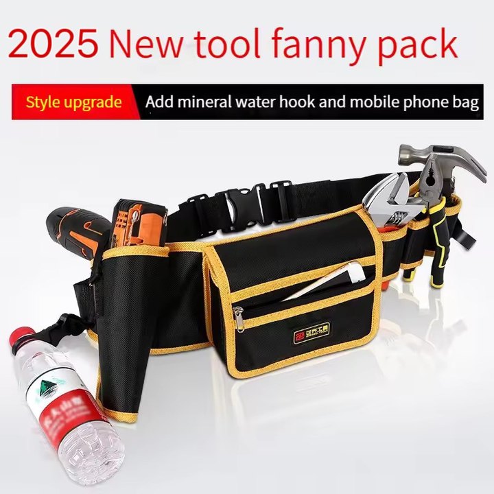 Ensemble outils électricien portable petit sac ceinture toile résistant multifonction
