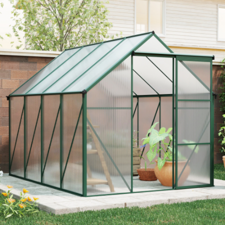 Serre patio extérieur 6 x 8 pi verte