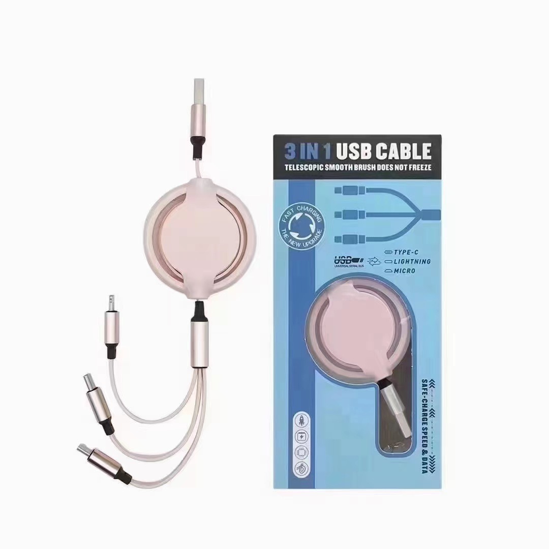 Câble données 3 en 1 multi-appareil recharge