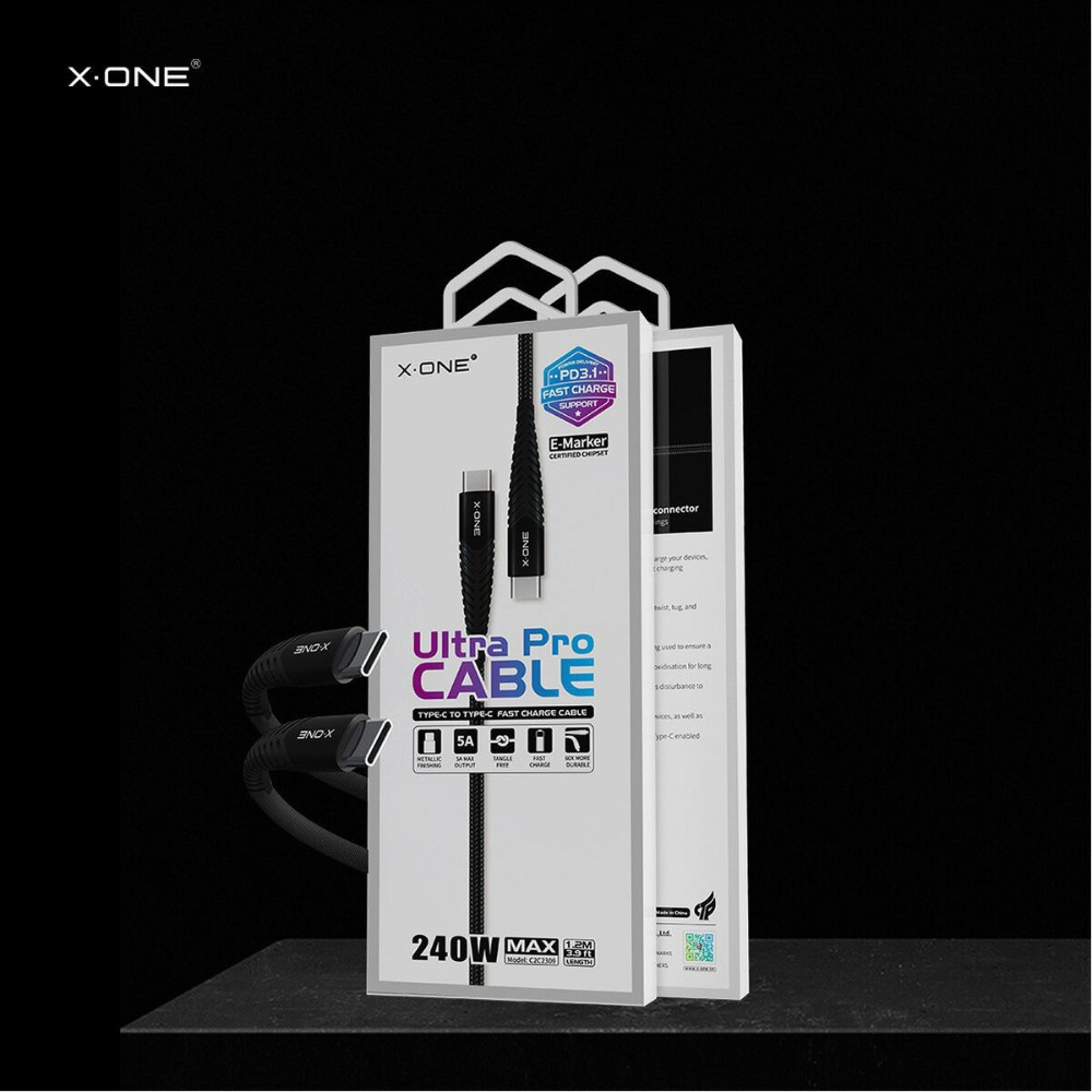 Câbles de charge rapide Type-C 240W double
