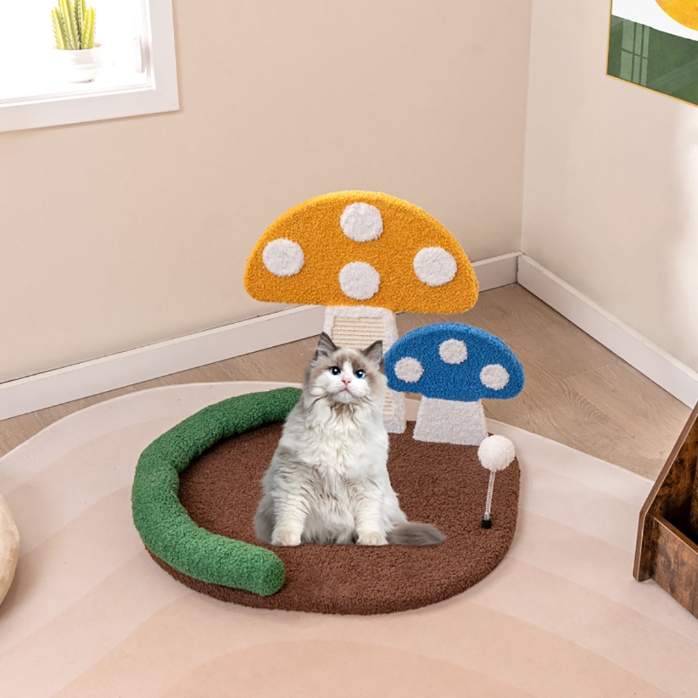 Lit chat champignon grattoir sisal large