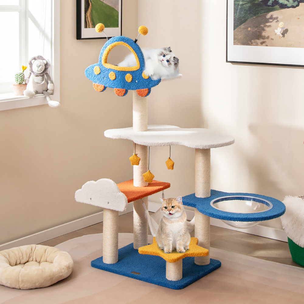 Arbre chat 49" perchoir UFO capsule spatial