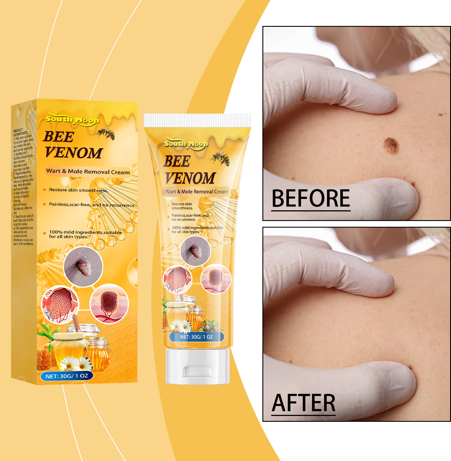 Crème venin abeille nettoyage réparation peau hydratée