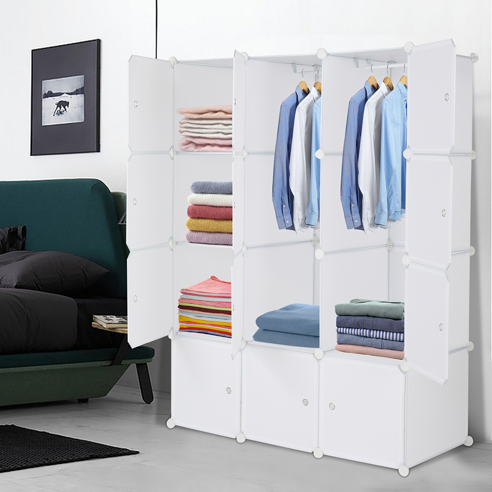 Garde-robe Rubik 4 étages 12 compartiments assemblage DIY