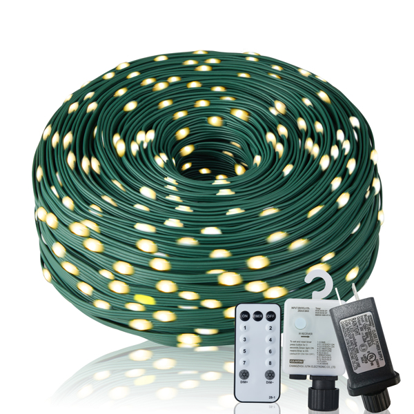 Lampe fil cuir couleur chaude W-100m 1000 ampoule
