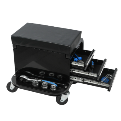 Chariot creeper atelier 3 tiroirs outils noir