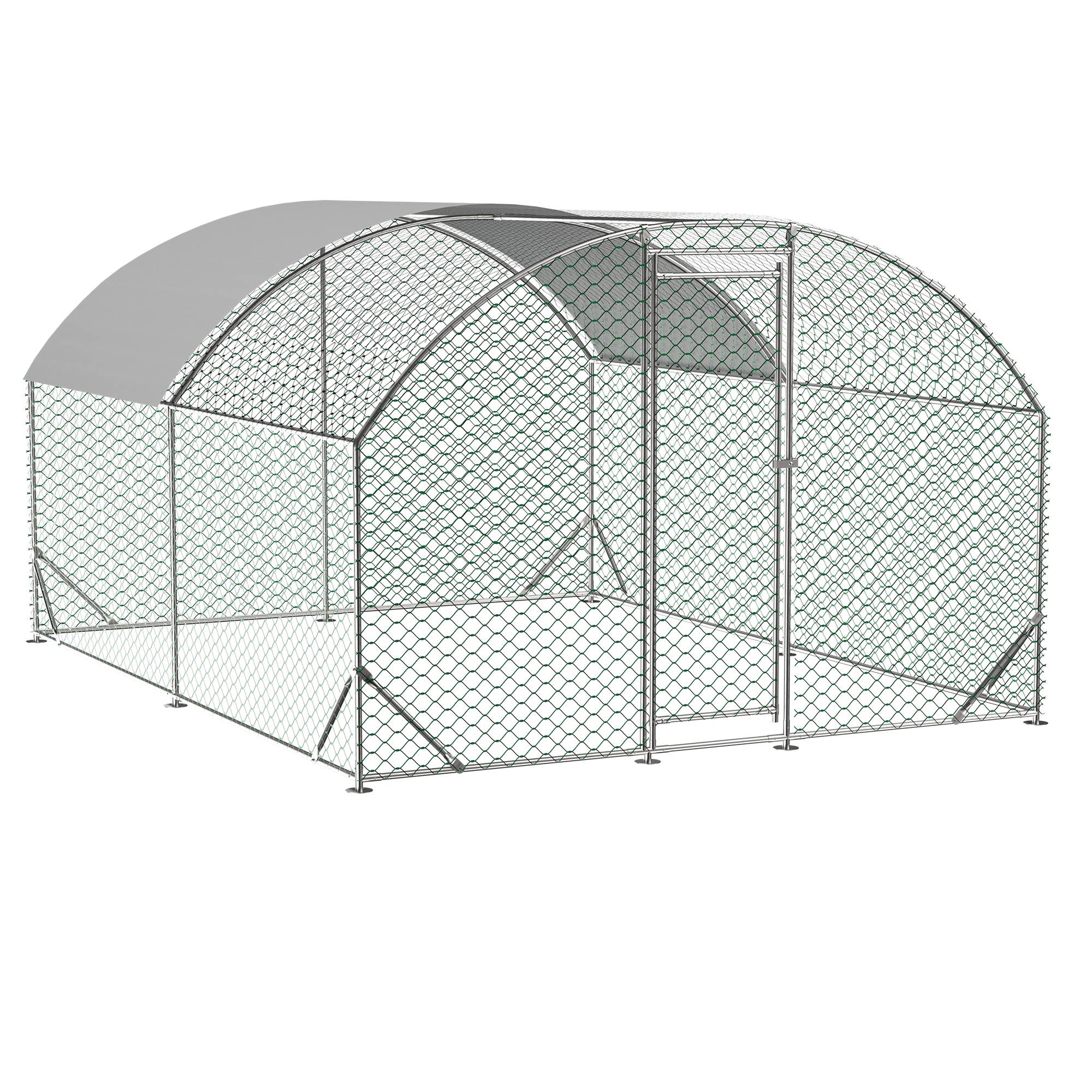 Grand poulailler métal 9,84x13,12x6,56pi couverture dôme