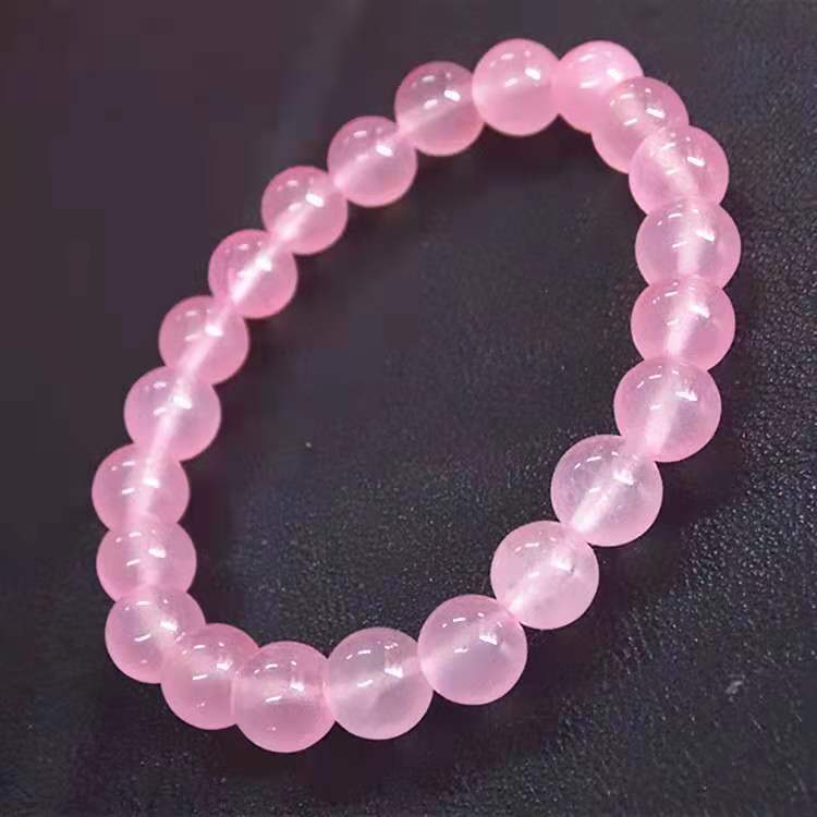 Bracelet quartz rose naturel simple et frais