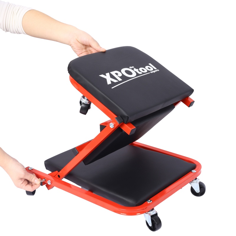 Chariot rampant mécano 36po 300lbs 6 roues rouge