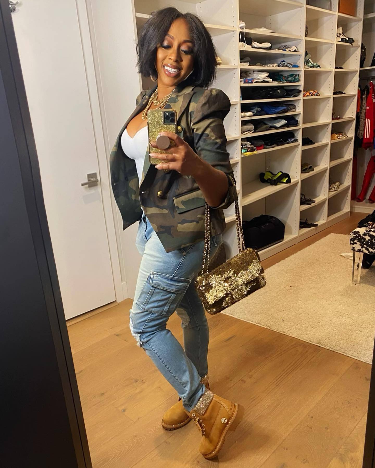 Veste camouflage femme double boutonnage