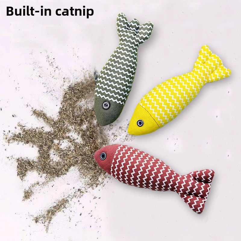 Jouet poisson chat menthe, tous âges, chutes aléatoires