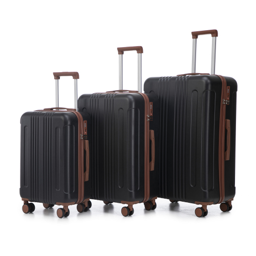 Ensemble 3 valises ABS à roulettes, serrure TSA