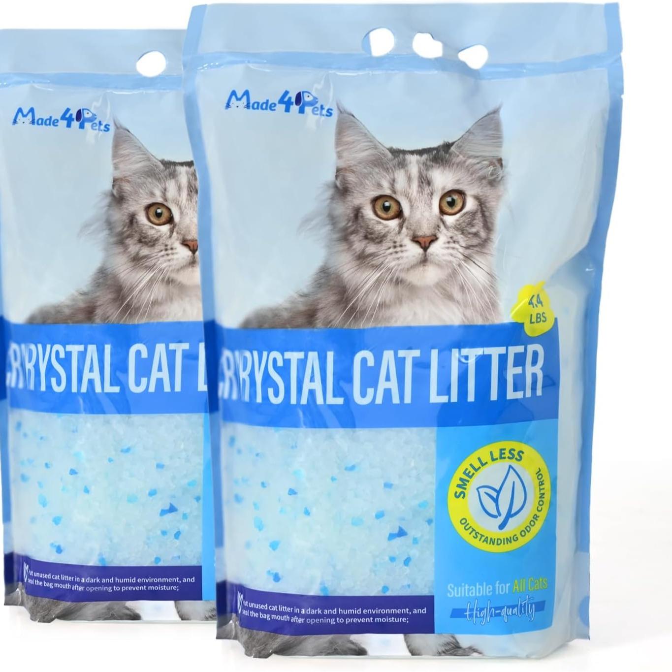 Litière cristal chat sans agglomération contrôle odeur