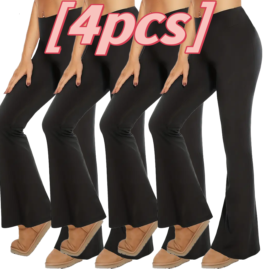 4 leggings yoga taille haute, ultra extensible, sans couture