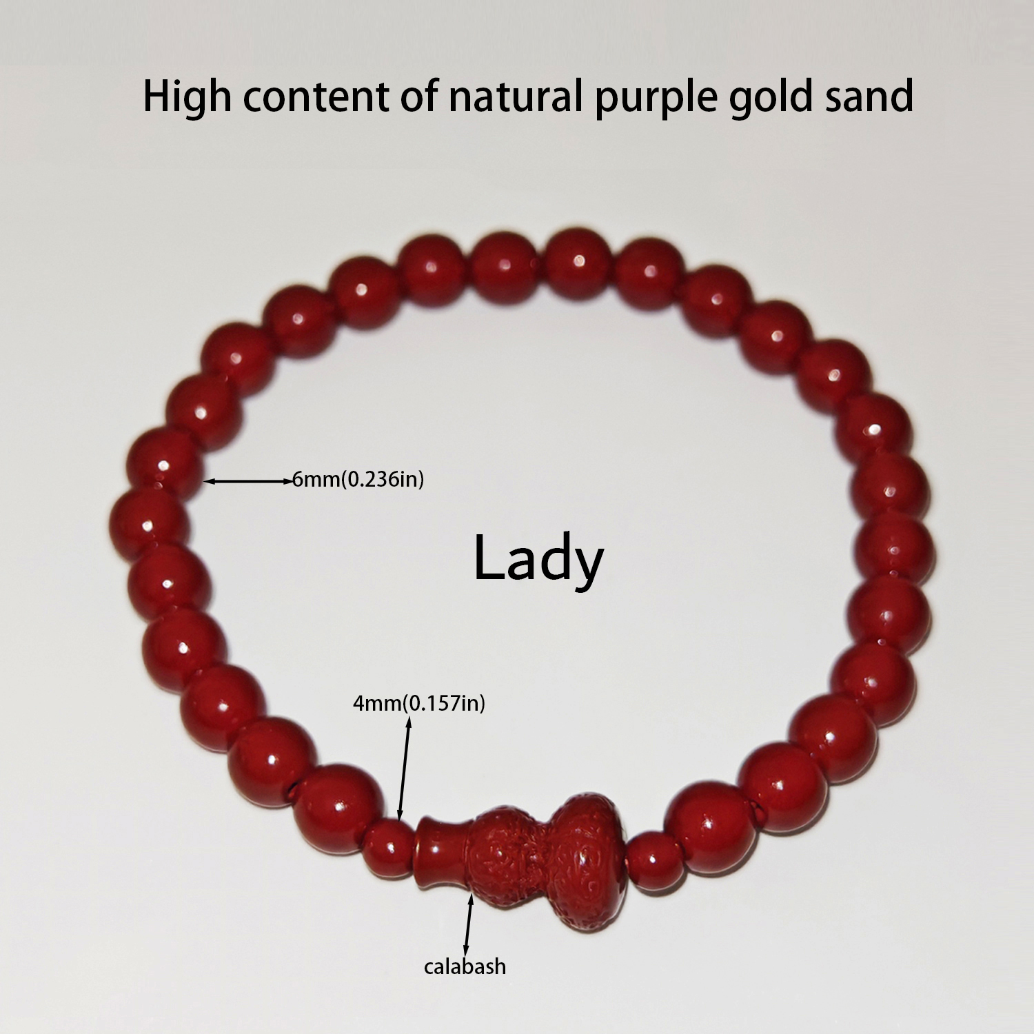 Bracelets cinabre 7 styles 8mm et 6mm