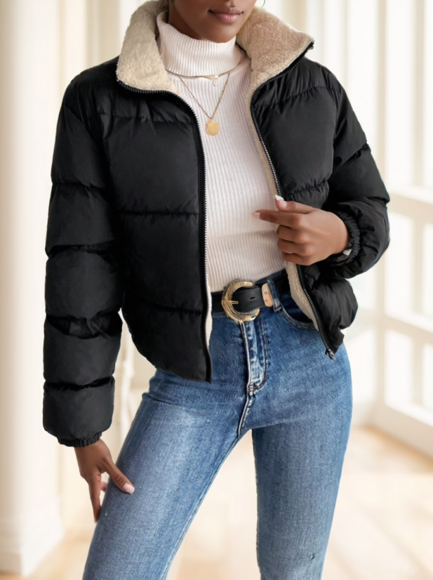Veste à capuchon réversible Frenchy avec fermeture éclair