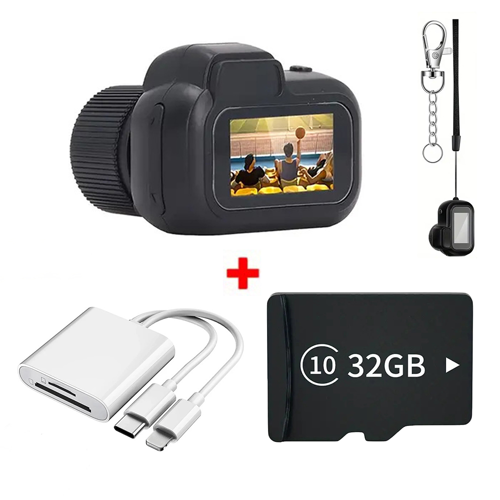 Mini caméra porte-clés 1080P 32GB caméscope portable étudiant