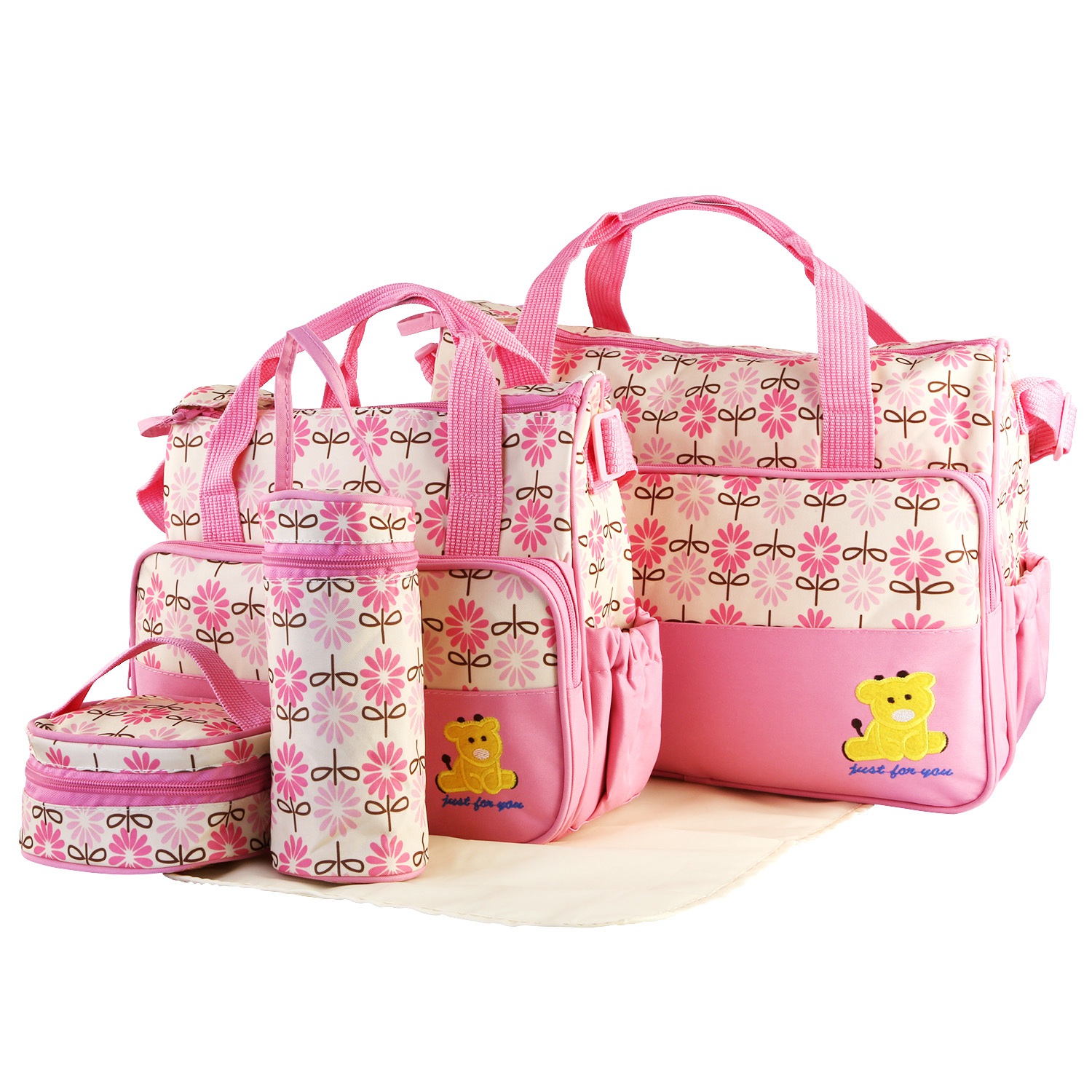 5 sacs couches bébé voyage maman isolés