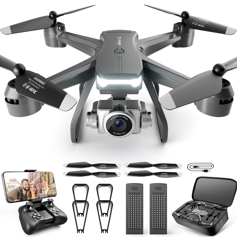 Drone V14 6K double caméra WiFi FPV, 2 batteries