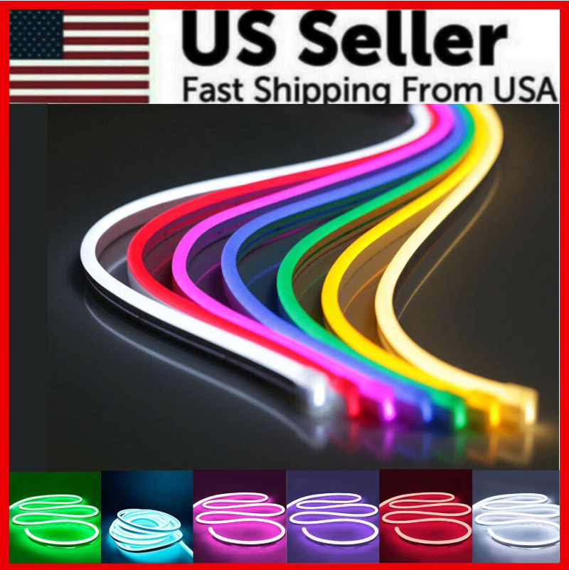 Néon LED flexible 12V 1M 2M tube silicone étanche USA